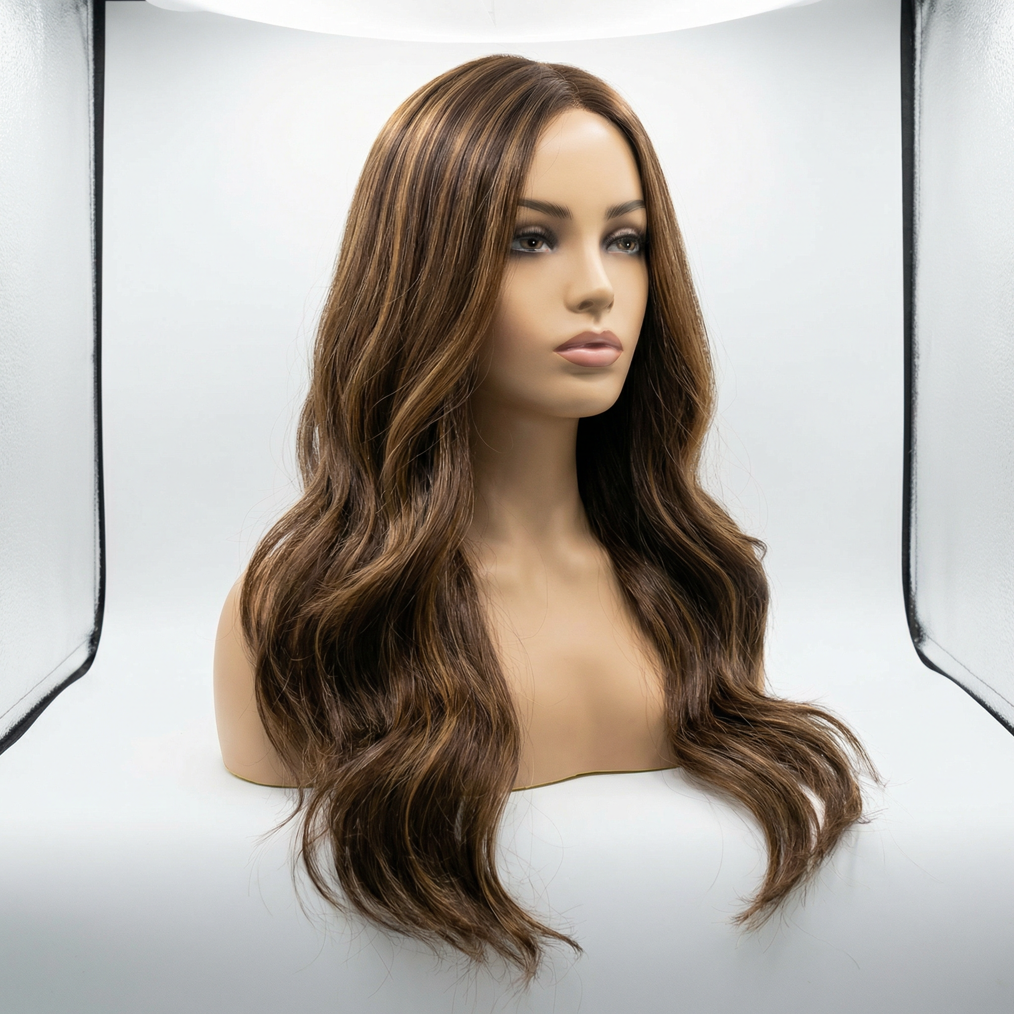 AI-generated wig product photo